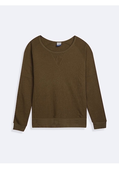 LTB Reglan Kollu Basic Yeşil Sweatshırt
