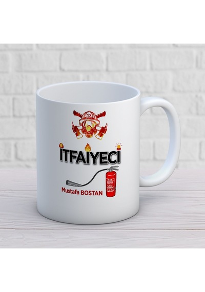 Kişiye Özel İtfaiyeci 3 Kupa Bardak Çok Renkli