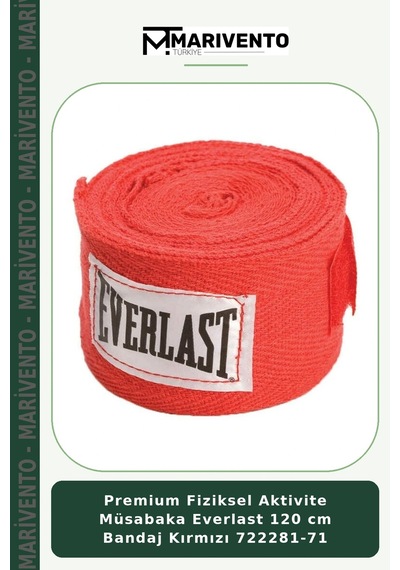 Premium Fiziksel Aktivite Müsabaka Everlast 120 Cm Bandaj Kırmızı 722281-71