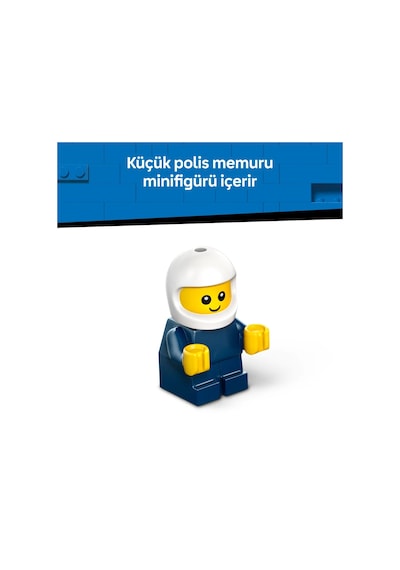 LEGO® City Araçlar – Polis Kamyonu 60481 - 5 Yaş Üzeri Çocuklar için Polis Memuru Minifigürü İçeren Oyuncak Yapım Seti (71 Parça)