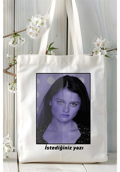 Art Hediye Robin Tunney Baskılı Bez Çanta Omuz Çantası Kişiye Özel Desen 4 Çok Renkli