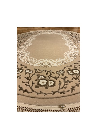 Aspero 4112b 160x230 Vizon Oval Halı Krem