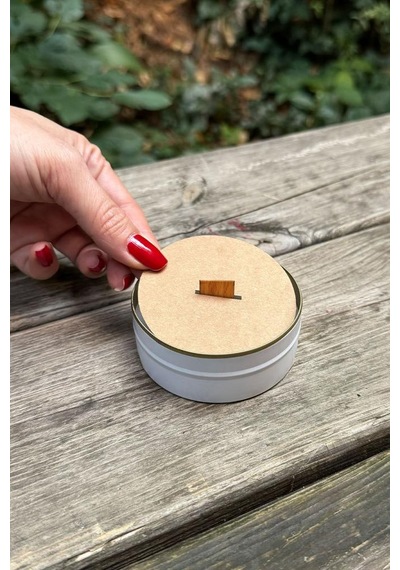 Mum Toz Kapakları 68mm Çap 20mm X 2 Mm Ahşap Fitil Boşluğu 50 Adet Kahverengi