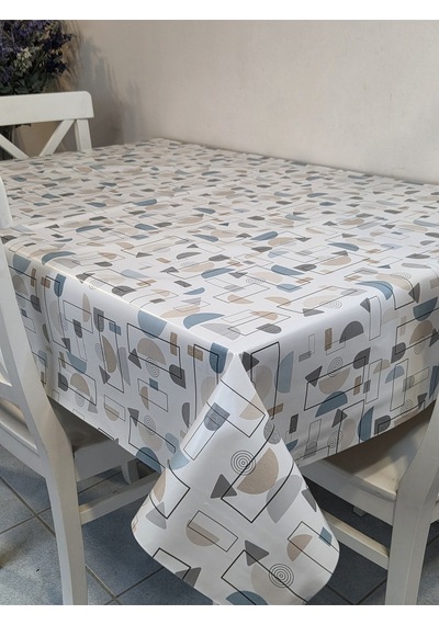 Elyaflı Pvc Masa Örtüsü Modern, Dayanıklı, Silinebilir Ve Şık Görünüm Mavi