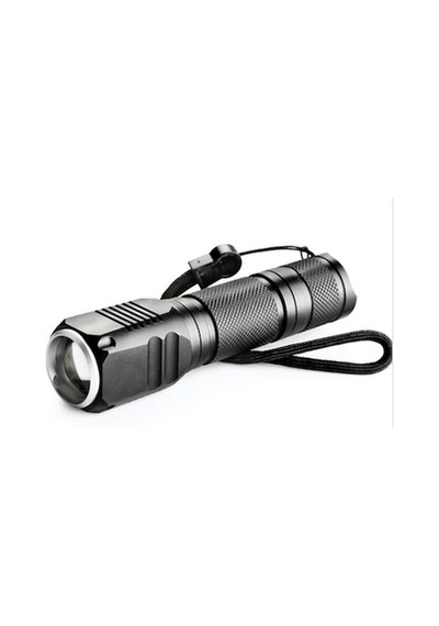 F-82 T6 Led Zoomlu 2000 LM Yüksek Işık Şarjlı El Feneri Siyah