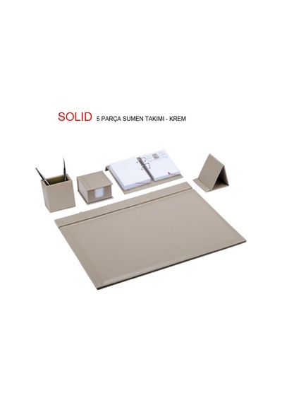 Gıpta Sümen Takımı Solıd 5 Parça Krem 7068
