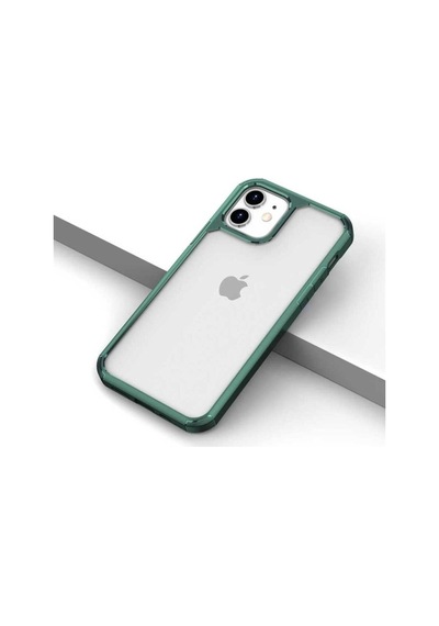 Apple Uyumlu iPhone 12 Kılıf Zore Roll Kapak Koyu Yeşil
