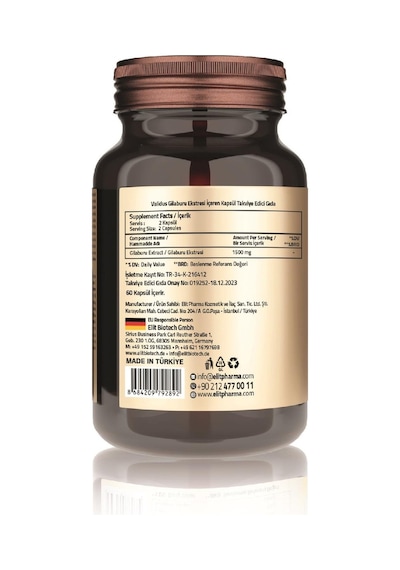 Gilaburu 1500 Mg 60 Capsules