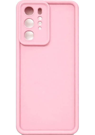 Huawei P40 Pro Uyumlu Kamera Çıkıntılı Mat Silikon Telefon Kılıfı Pembe