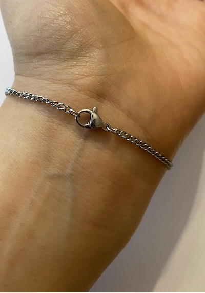 Erkek 2 Mm Zincir Çelik Bileklik Silver