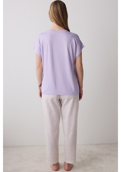 Penti Bon Vivant Lila Tişört Pijama Üstü