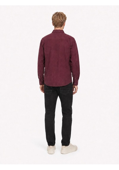 Loft Regular Fit Erkek Gömlek U.kol Lf2037219 Q1.v1 Bordo