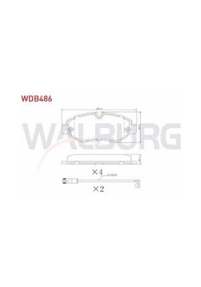 Fren Balatası Walburg Wdb486 Sprinter 2006-2014 Crafter 2006-2018 Vito W639 2011-2014 Oem 9064210400