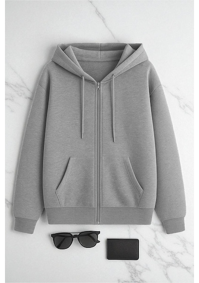 Uyguntarz 2'li Paket Fermuarlı Mevsimlik Sweatshirt Çok Renkli