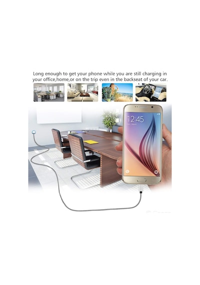 Lexroo Usb Type-c Hızlı Şarj Kablosu, 1 Metre, 2.1a, Naylon Örgülü Kopmaz Veri Kablosu, Samsung Uyumlu Standart