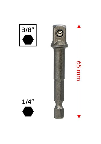 Master 530946 3/8" Lokma Adaptörü Hex Bits Saplı 65 Mm
