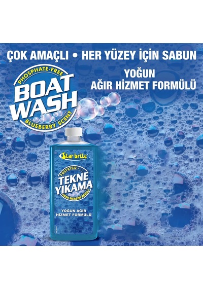 Starbrite - Tekne Temizleyici Ağır Hizmet Konsantre 1000 Ml : 1-2 Kapakla Tam Temizlik, Cilayı Sökmeyen Güçlü Formül