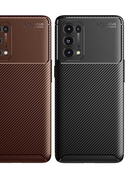 Lexroo Oppo Reno 5 5g Kılıf Negro Silikon Kılıf - Kahverengi
