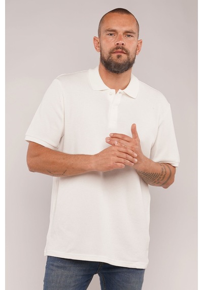Gabria Polo Yaka Erkek T-shirt Ekru