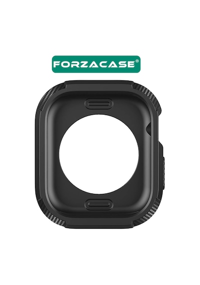 Forzacase Apple Uyumlu  Watch 10 42mm İle Önü Açık Armor Silikon Tpu Kasa Koruyucu Kılıf - Fc794 Siyah