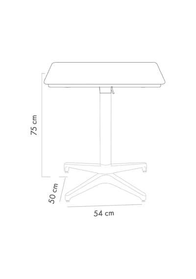 Moon Katlanır Masa 70x70 Cm - Bahçe, Balkon, Kafe, Restoran İçin, İç Ve Dış Mekan Siyah Diğer