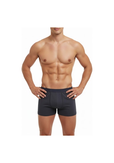 İki Yıldız Erkek Likralı Boxer Düz Renk Bgl-st05007 Füme