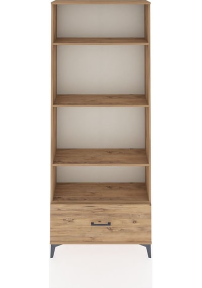 Arges Dolap 4 Raflı Tek Çekmeceli 88x30x221 Çam-çam Çam