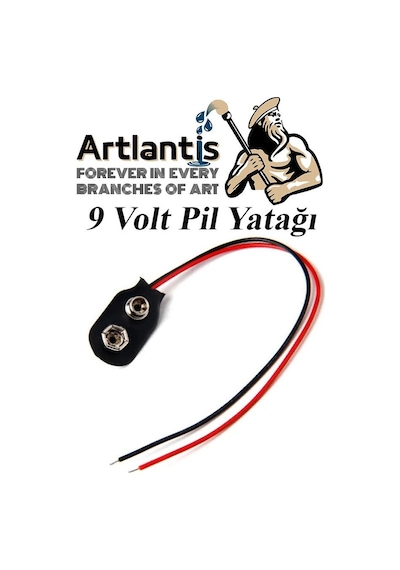 9 Volt Pil Yatağı 1 Adet 9v Pil Yuvası İkili 9v Pil Başlığı Pil Tutucu Okul Hobi Elektrik Deney
