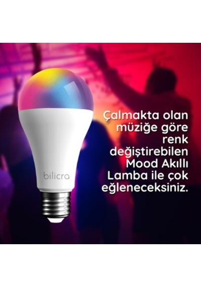 Renkli Işık Seçenekleri İle Uzaktan Kontrol Edilebilen Led Ampul Açık Kahverengi
