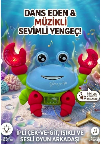 Dans Eden Müzikli Sevimli Yengeç Çocuğunuzun Yeni Oyun Arkadaşı