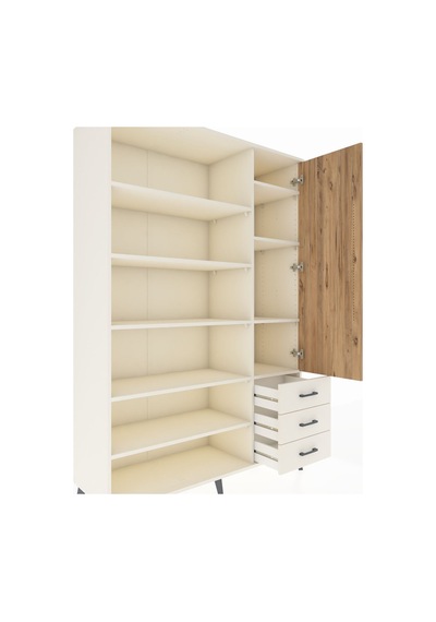 Hyperion Dolap 9 Raflı 3 Çekmeceli Tek Kapaklı 132x44x195 Aytaşı-çam/aytaşı Atlas Çam/aytası Hyperion Dolap 9 Raflı 3 Çekmeceli Tek Kapaklı 132x44x195 Aytaşı-çam/aytaşı Atlas Çam/aytası