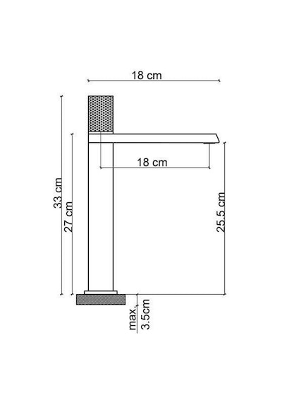Fontana Yüksek Lavabo Bataryası Altın Altın