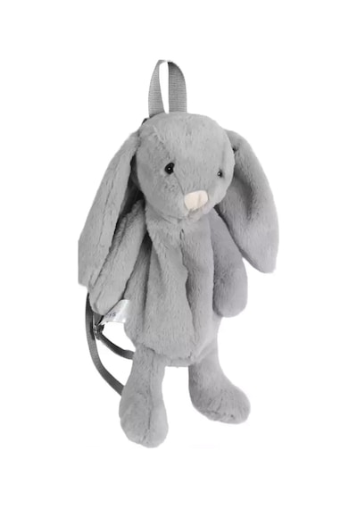 Dada Peluş Çanta Tavşan Gri 45 Cm Çok Renkli