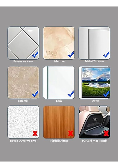 Silikon Vantuzlu Telefon Tutucu Sticker Vakumlu Askı Ahşap Renk Yok Uzaktan Kumanda