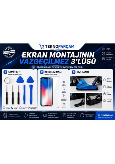 Montaj Kiti 8'li Tamir Kiti, Sıvı Bandı, Kırılmaz Cam Filmi