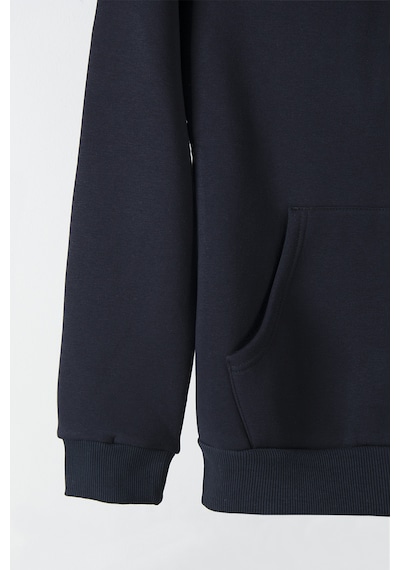 Terapi Men Erkek Lacivert Kapüşonlu Kanguru Cepli Basic Sweatshirt Lacivert