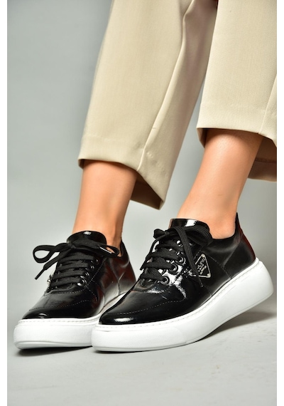 Fox Shoes S274048308 Siyah Rugan Spor Ayakkabı Sneakers Siyah