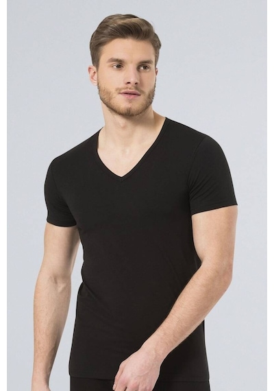 Türen Erkek V Yaka Likralı T-shirt 001