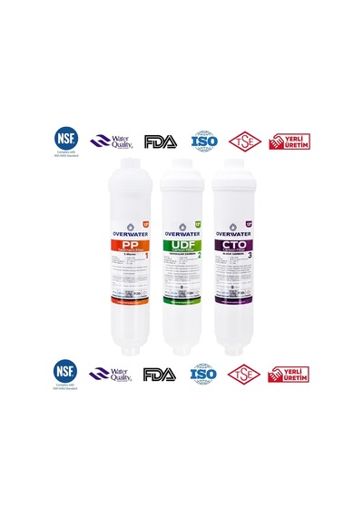 Overwater Kapalı Kasa Su Arıtma Cihazı 3 Lü Inline Filtresi Seti Aşamalı Membransız Set Fın3 Diğer