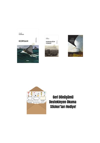 Korsan + Karanlığın Yüreği + Denizden Yansıyan + Okuma Sticker'ları