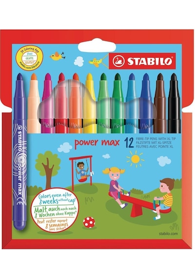 980/12-01 Power Max Xl Keçeli Boya 12 Li Jumbo