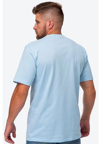 Uyguntarz Unisex Pamuklu Oversize Basic Tshirt Bebe Mavisi