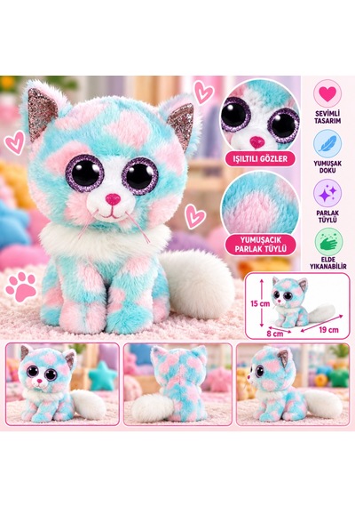 Ty Beanie Boos Peluş Kedi Opal 15 Cm Nhr