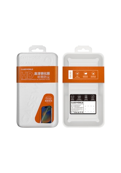 Apple Uyumlu iPhone 15 Plus Caseworld Hd Serisi 0.33mm Temperli Cam Ekran Koruyucu Şeffaf