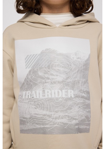 Panço Erkek Çocuk Kapüşonlu Taş Sweatshirt Gri
