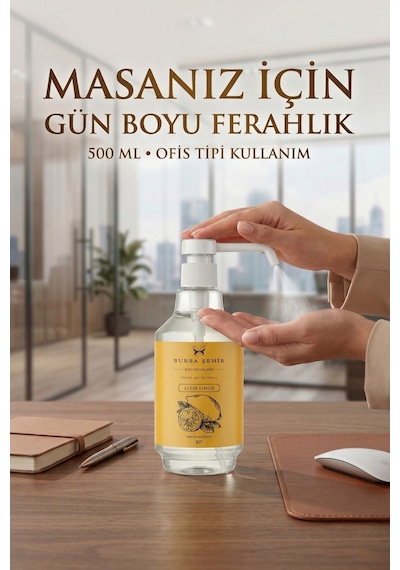 6'lı 500 Ml Sprey Kolonya, Ofis Kolonyası, Masa Üstü Kolonya, Banko Kolonyası