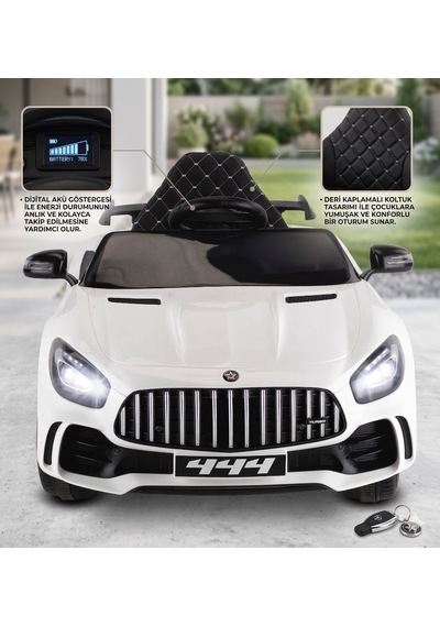 Öykü Bebek Dünyası 444 Gtr 12 Volt Lüks Akülü Araba Beyaz