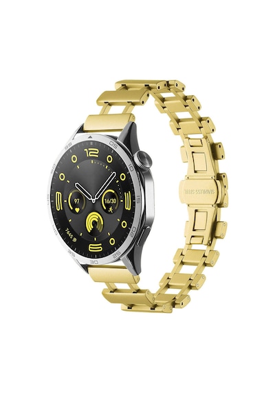 Zore Galaxy Watch 46mm Uyumlu Clo- Krd-96 22mm Metal Kordon-gold