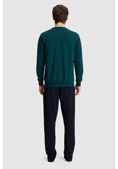 U.S. Polo Assn. Erkek Koyu Yeşil Pijama Takımı 50333251-vr079 Koyu Yesıl