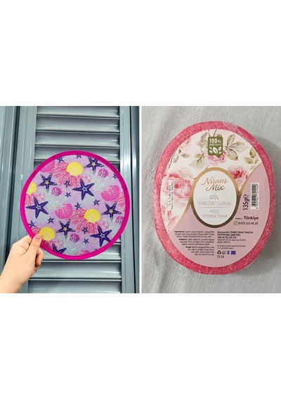 Doğal Handmade Süngerli Sabun, 135 Gr Gül Ağacı